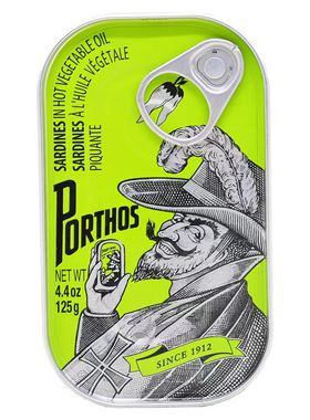 葡萄牙老人牌辣植物油沙丁鱼(125g) SARDINES开罐即食罐头沙甸鱼