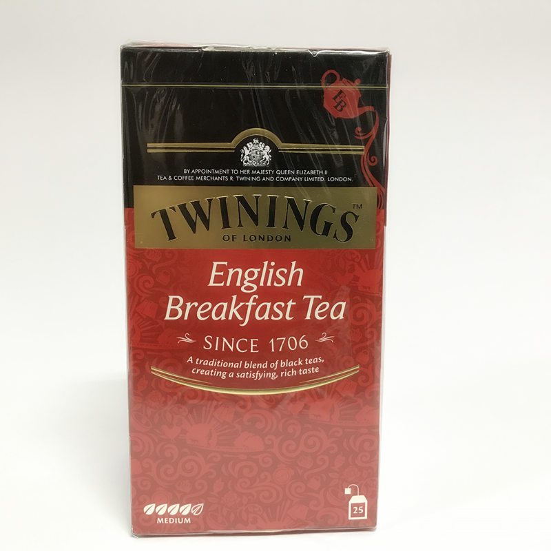TWTWININGS/川宁英式早餐红茶english breakfast tea50g内25小包