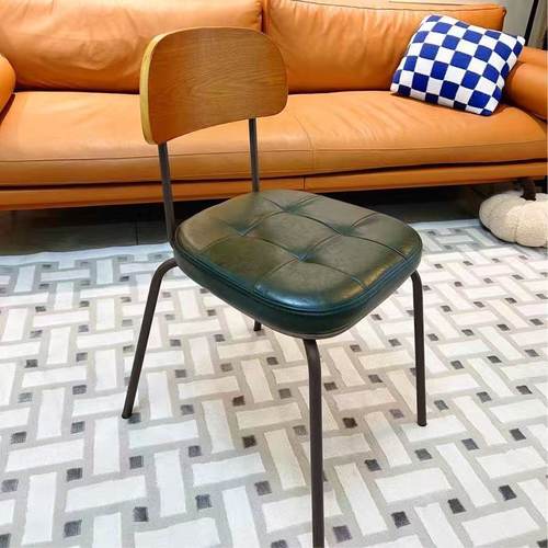 工业风美式餐椅商用酒店咖啡厅餐饮椅子复古铁艺靠背椅餐厅餐桌椅