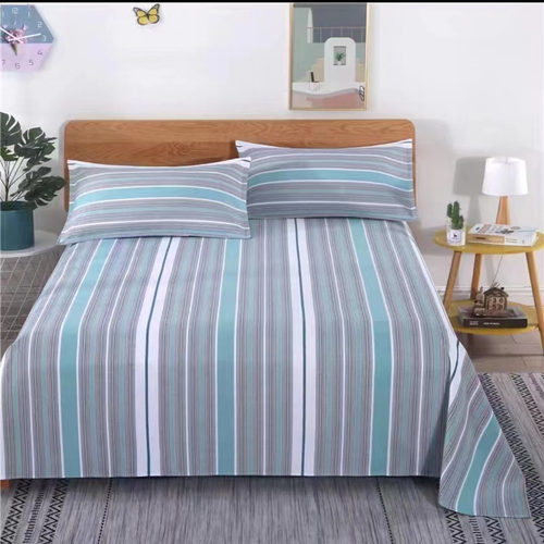 夏天凉席老粗布床单三件套