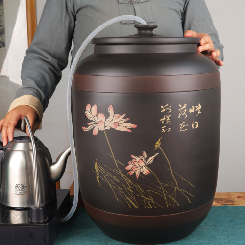 建水紫陶老式陶瓷大水缸