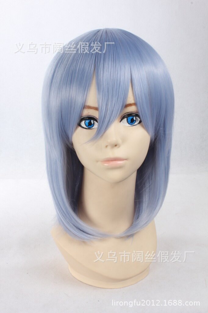 假发cosplay假毛东方同人蕾米利亚m刘海浅蓝色内收卷发长发长直发
