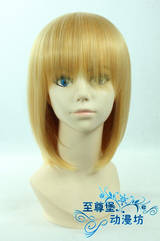 假发cosplay假毛进击的巨人阿明阿诺德爱尔敏 金色黄色齐刘海短发