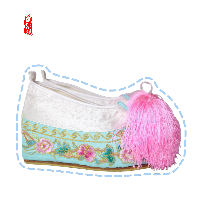 现货新品戏曲彩鞋牛津底绣花鞋戏剧舞台演出内增含防滑牛筋可定制