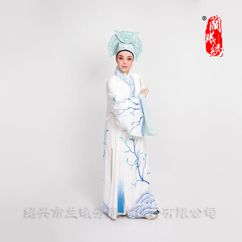 定制戏曲仿真丝服装小生袄子古装汉服改良越剧黄梅戏戏服高级定制