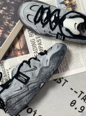 迷途定制球鞋 Nike Tech Hera 灰寂脉冲 独特 解构 低帮男女同款