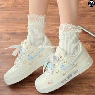 正品定制球鞋 Nike Air Force 1 莫奈印象彩绘涂鸦四钩空军一号