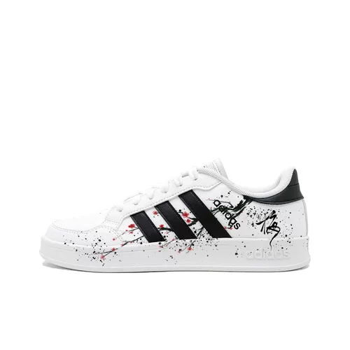 正品定制球鞋 Adidas Neo Breaknet 踏雪寻梅 残墨涂鸦手绘板鞋