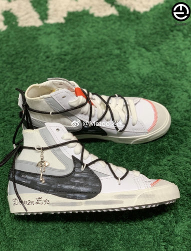 定制球鞋 Nike Blazer Mid  恶魔之眼 解构涂鸦做旧解构潮流 板鞋