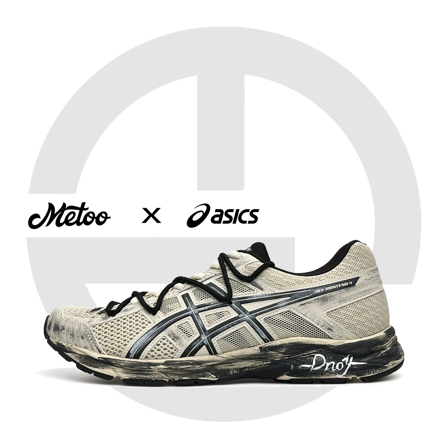 迷途定制球鞋 Asics Gel-Contend 4废土做旧机能风涂鸦休闲运动鞋