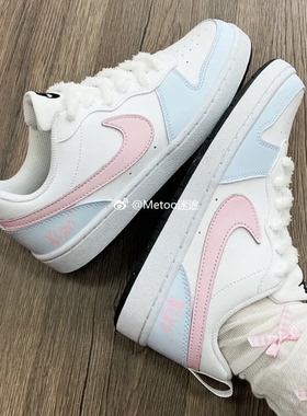 正品定制球鞋 Nike Court Borough 甜美少女温柔可爱清新低帮板鞋