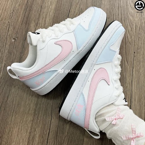 正品定制球鞋 Nike Court Borough 甜美少女温柔可爱清新低帮板鞋