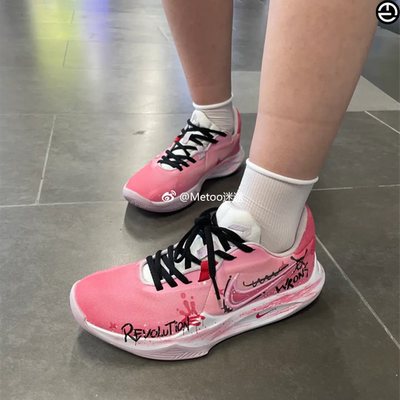 正品定制球鞋 Nike Precision 6 玫雾燃樱美式涂鸦渐变实战篮球鞋