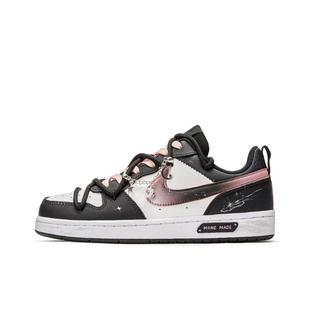 【定制球鞋】 Nike Court Borough2沁粉星河 皮革 经典 少女