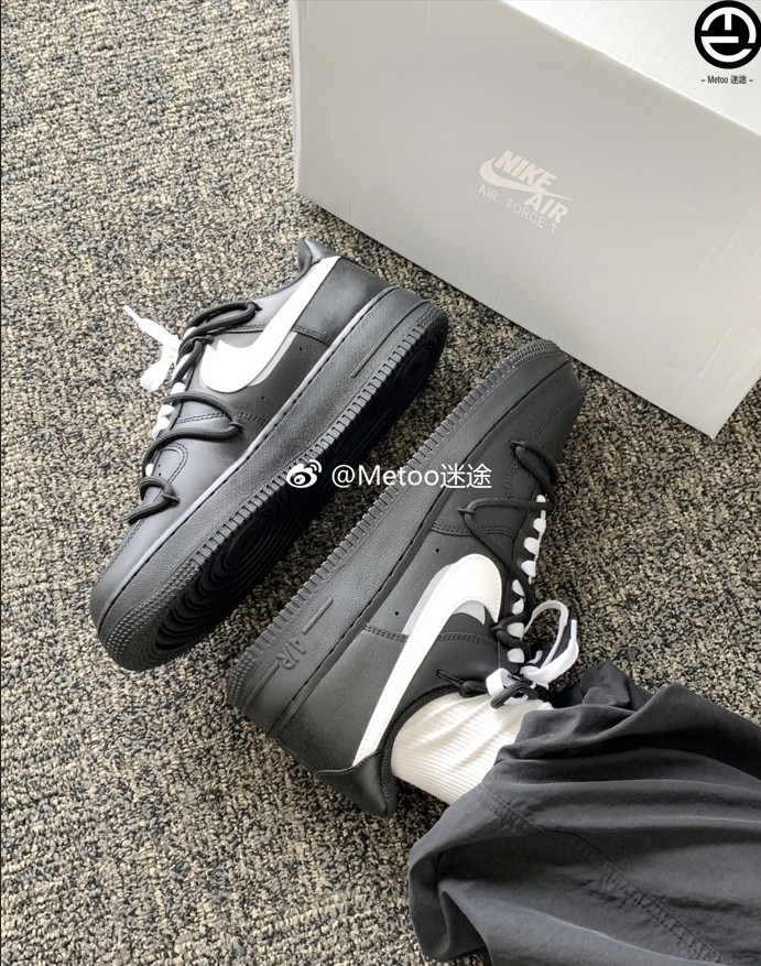 正品定制球鞋 Nike Air Force 1 倒影高街风复古心动熊猫空军一号