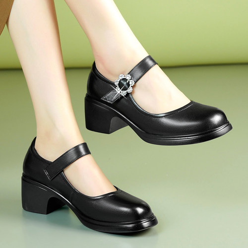 女单鞋粗跟一体跟走秀高跟鞋厚底