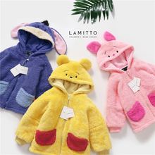 享新品 85折 秋冬男女童洋气卡通毛绒外套北极绒 关注店铺宝贝