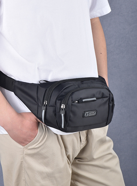 男士腰包多功能户外跑步手机袋大容量加厚耐磨工作运动防水收银包