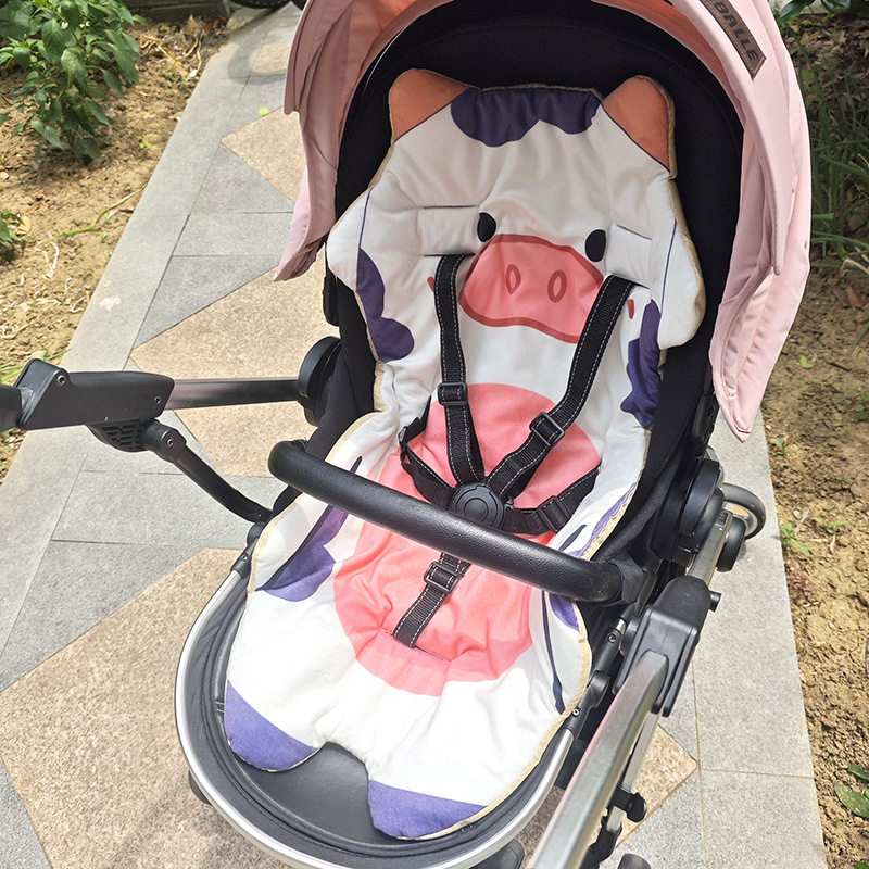 贝哆哈婴儿推车垫子四季通用宝宝遛娃神器坐垫秋冬护脊棉垫躺垫