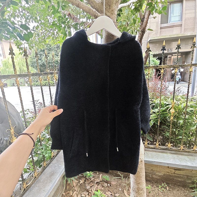 贝哆哈秋冬女童开衫毛衣纯色中长款儿童线衣中大童保暖针织衫外套