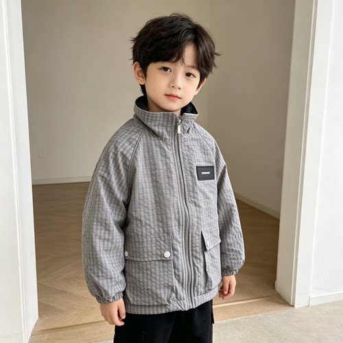 贝哆哈儿童冬季棉服男童保暖棉衣外套帅气中大童秋冬款上衣棉袄