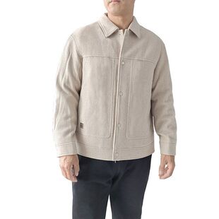 贝哆哈男士 羽绒服毛呢外套保暖90绒鸭绒羊毛呢休闲商务夹克 冬季