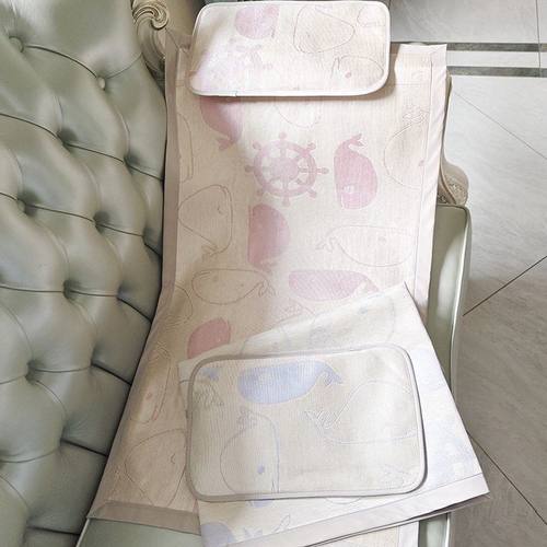 贝哆哈儿童冰丝凉席套装凉席枕头婴儿凉席幼儿园午睡席子宝宝夏季