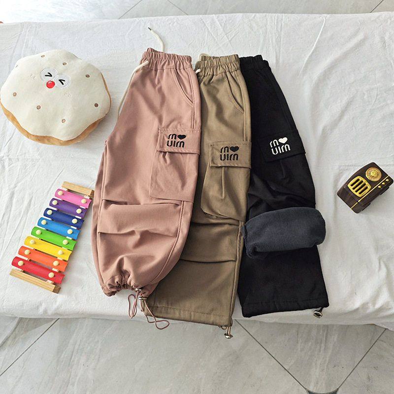 贝哆哈儿童加绒工装裤男童一体绒运动裤中大童长裤休闲裤女童裤子,童装/婴儿装/亲子装,裤子,淘宝优惠券,粉丝福利购,淘宝优惠卷