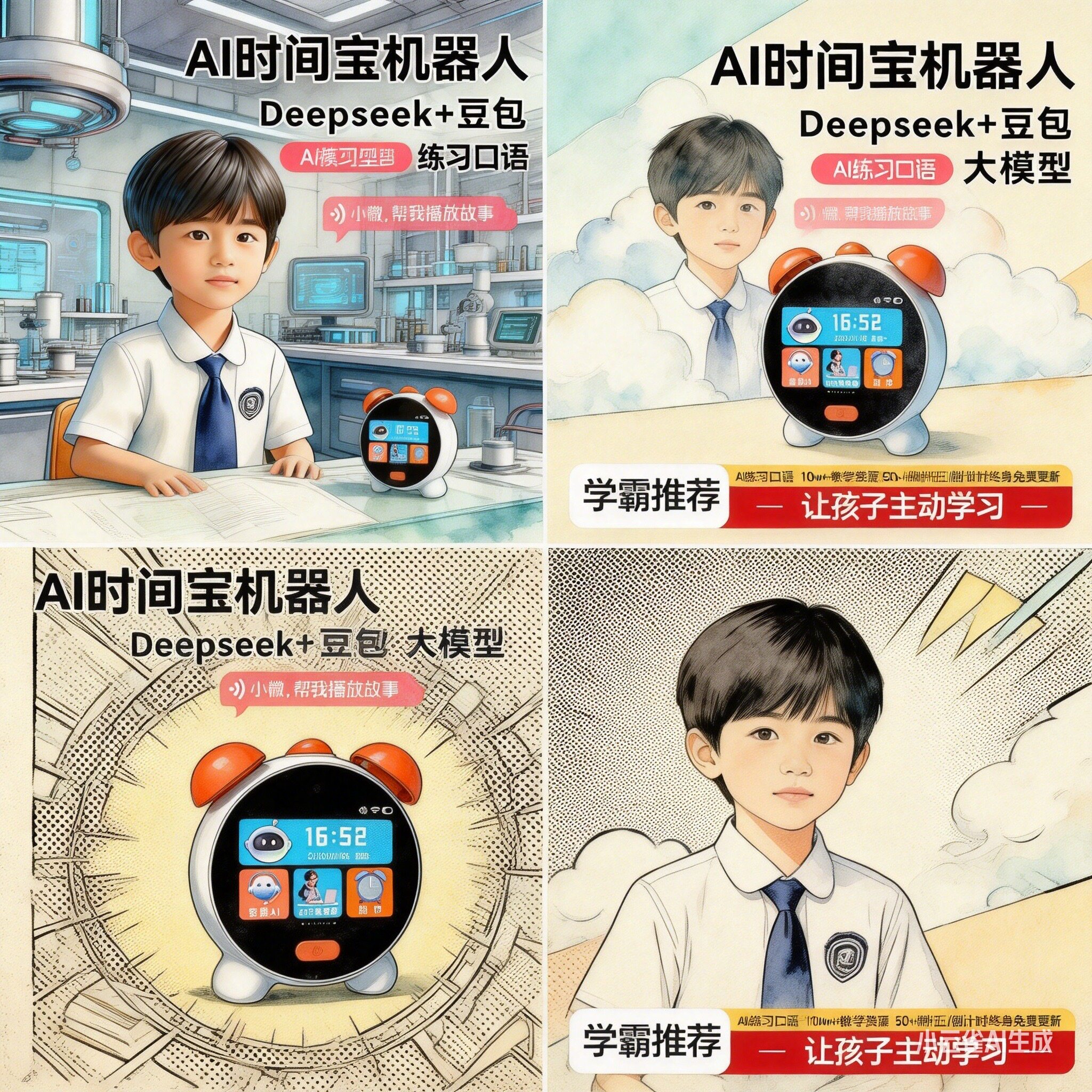机器人语音智能闹钟儿童早教学习其它早教玩具类