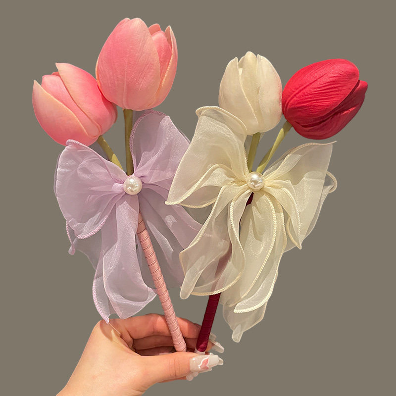 教师节礼物仿真郁金香假花图片
