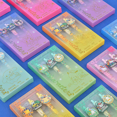 可爱家族金属铭牌按动中性笔