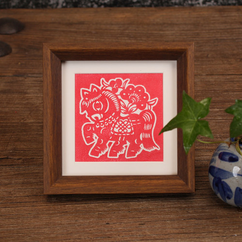 十二生肖之午马新年马年版画本命年非遗手工拓印研学拓片拓版拓板