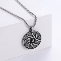 Steel Sunflower Pattern Necklace