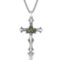Two-Tone "Eye of Providence" Cross Necklace