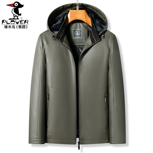 绵羊皮衣男90白鸭绒皮羽绒服冬季