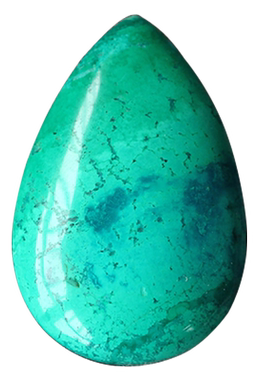 碧雅风景石蓝绿色水滴状复古吊坠