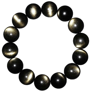 碧雅 黑曜石手链专柜双彩虹眼全绿眼黑曜石手链男款女款质感饰品