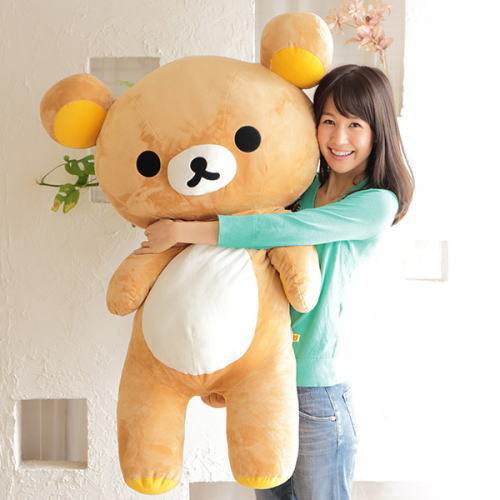 现货日本代购XL轻松熊松弛熊rilakkuma特大号100CM公仔玩偶1米