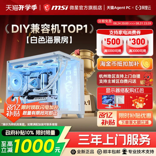 【国补10%】微星5060/Ti白海景房