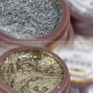 奈希美甲用品铂金拉线胶高密度金银色细密闪粉沟边画花美甲店专用