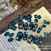 奈希新品 美甲用品墨蓝异形钻复古轻 奢系列高闪多切面DIY饰品裸钻