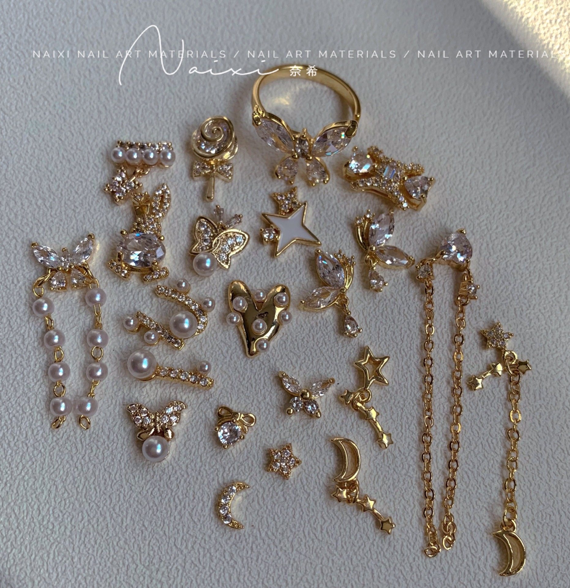 美甲饰品保色美甲锆石不掉色