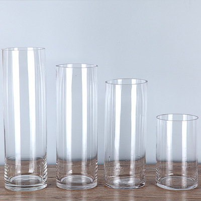 包邮插花清晰透明花瓶水培富贵竹