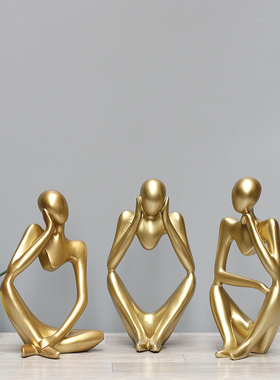 抽象人物简约现代风书房软装饰品