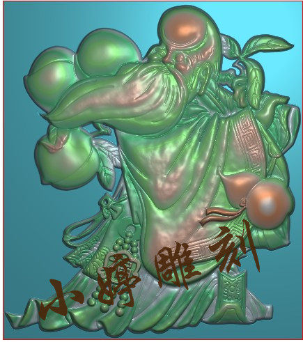 石材雕刻图背板石雕墓碑板精雕图寿星浮雕图灰度图石雕图木雕图