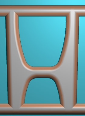 JD精雕浮雕灰度图BMP本田汽车标志挂件木雕46牌artcam玉雕刻图