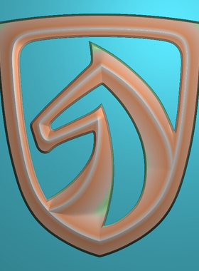 JD精雕浮雕灰度图BMP宝俊汽车标志挂件木雕46牌artcam玉雕刻图