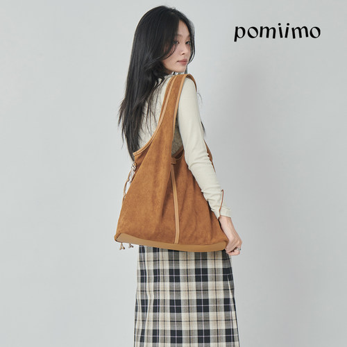 Pomiimo[补货中]麂皮绒百搭大容量通勤简约帆布包托特包单肩女包