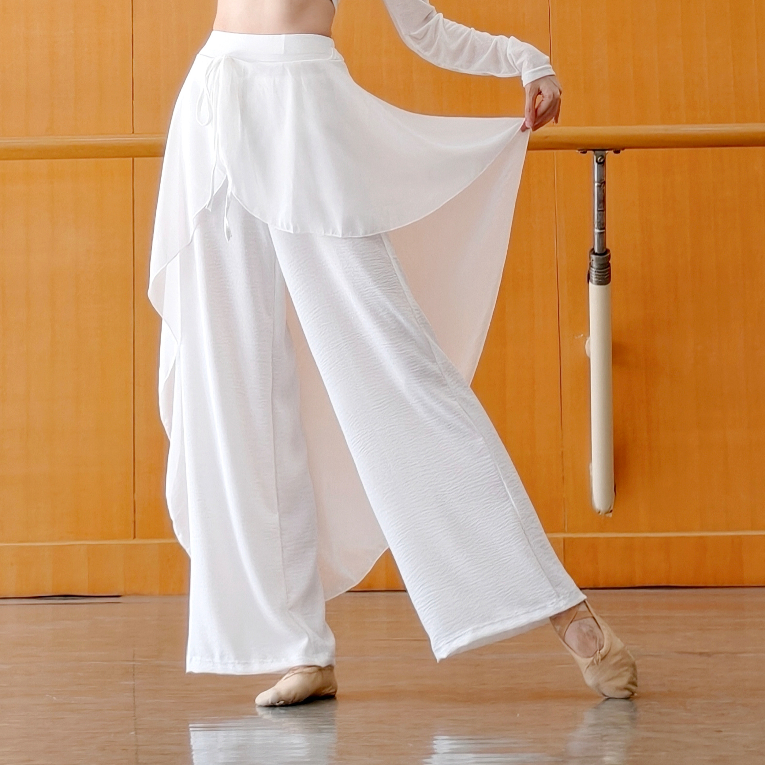 古典舞飘逸裙裤中国舞现代舞裙摆阔腿裤练功裤瑜伽裤拉丁舞裤子