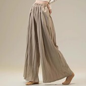 褶皱禅意裤 宽松舞蹈服形体女舞蹈裤 练功服长裤 现代舞飘逸阔腿裤